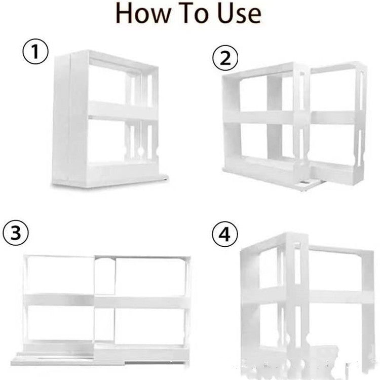 Organizador giratorio doble para especias de cocina