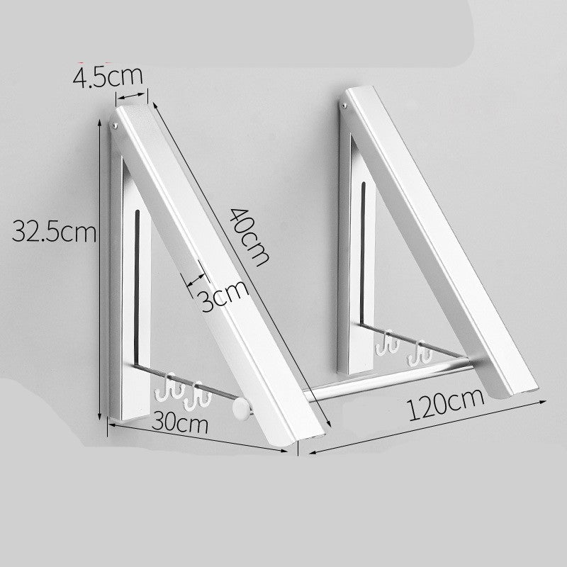 Percha de Pared Aluminio Plegable